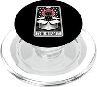Carte de Tarot The Hermit Mystic Cat in Box Funny Cat PopSockets PopGrip pour MagSafe