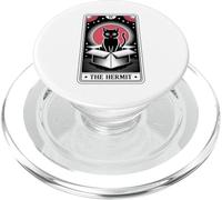 Carte de Tarot The Hermit Mystic Cat in Box Funny Cat PopSockets PopGrip pour MagSafe