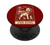 Carte de Tarot The King Lion Family African Big Five PopSockets PopGrip Adhésif