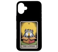 Carte de Tarot The Lovers Cats Cuddling Funny Cat Coque pour iPhone 16 Plus