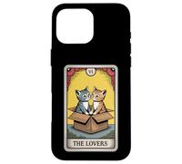 Carte de Tarot The Lovers Cats Cuddling Funny Cat Coque pour iPhone 16 Pro Max