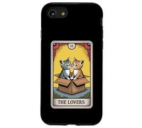 Carte de Tarot The Lovers Cats Cuddling Funny Cat Coque pour iPhone SE (2020) / 7/8