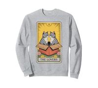 Carte de Tarot The Lovers Cats Cuddling Funny Cat Sweatshirt