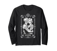 Carte de Tarot The Lovers Zombie Mariage Couple Saint-Valentin Manche Longue