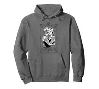 Carte de Tarot The Lovers Zombie Mariage Couple Saint-Valentin Sweat à Capuche