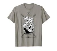 Carte de Tarot The Lovers Zombie Mariage Couple Saint-Valentin T-Shirt