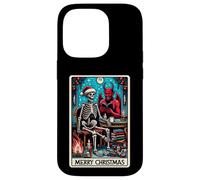 Carte de Tarot The Reader at Christmas et X-Mas Krampus Devil Coque pour iPhone 14 Pro