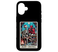 Carte de Tarot The Reader at Christmas et X-Mas Krampus Devil Coque pour iPhone 16