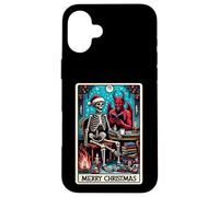 Carte de Tarot The Reader at Christmas et X-Mas Krampus Devil Coque pour iPhone 16 Plus