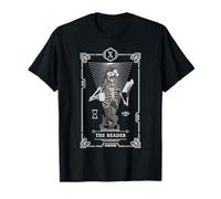 Carte de Tarot The Reader Bookish Astrology Skeleton T-Shirt