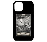 Carte de Tarot The Selfie Cat Funny UFO Alien Sci-FI Cat Lover Coque pour iPhone 12/12 Pro