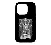 Carte de Tarot The Tower Dollar Money Dark Astrology Coque pour iPhone 15 Pro