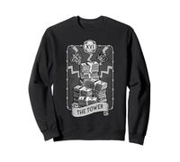Carte de Tarot The Tower Dollar Money Dark Astrology Sweatshirt
