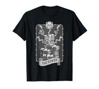 Carte de Tarot The Tower Dollar Money Dark Astrology T-Shirt