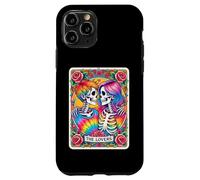 Carte de Tarot tie Dye The Lovers Goth Skeletons Lesbian Kissing Coque pour iPhone 11 Pro