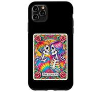 Carte de Tarot tie Dye The Lovers Goth Skeletons Lesbian Kissing Coque pour iPhone 11 Pro Max