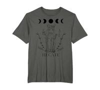 Carte de tarot triple lune déesse wiccan païenne sorcière Hecate T-Shirt