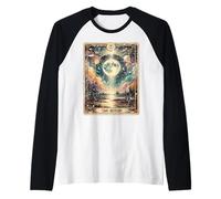 Carte de Tarot Vieilli Grunge Worn Out Style The Moon Manche Raglan