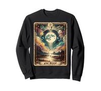 Carte de Tarot Vieilli Grunge Worn Out Style The Moon Sweatshirt