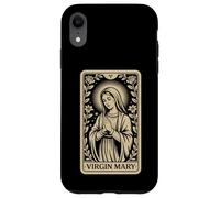 Carte de Tarot Vierge Marie - Foi chrétienne Vintage Coque pour iPhone XR