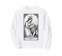 Carte de Tarot Vintage Lion Zodiaque Céleste Sorcière Astrologie Sweatshirt