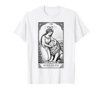 Carte de Tarot Vintage Lion Zodiaque Céleste Sorcière Astrologie T-Shirt