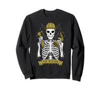 Carte de Tarot Vintage Squelette Constructeur Bricolage Mécanicien Sweatshirt