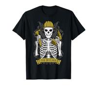 Carte de Tarot Vintage Squelette Constructeur Bricolage Mécanicien T-Shirt