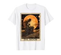 Carte de Tarot Vintage The Moon T-Shirt Graphique avec Valeur