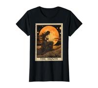 Carte de Tarot Vintage The Moon T-Shirt Graphique avec Valeur