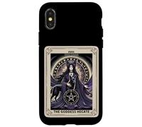 Carte de Tarot XVIII Pentacle de la Déesse de la Lune Hécate Coque pour iPhone X/XS