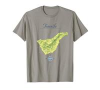 Carte de Tenerife - Îles Canaries Espagne T-Shirt