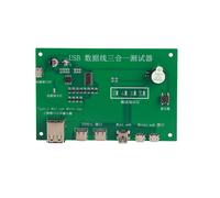 Carte De Test De CâBle De Chargement 3 En 1, Testeur De Triade De CâBle Usb Avec Micro Usb De Type C, Mini Carte Pcb Usb, Fixation De Fil De DonnéEs