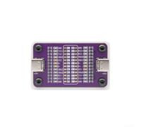 Carte de test de câble USB-C prenant en charge l'évaluation du double câble et la confirmation de continuité LED 24 broches sans alimentation externe (violet)
