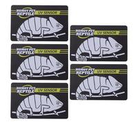 Carte de Test UV pour Lampe Chauffante Reptile, 5 Pièces, Indicateur UVB Photochromique