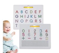 Carte de traçage de l'alphabet magnétique - Écriture Panneau de croquis Trace Trace Stick Path | Guide de dessin en couches 2 en 1 Forme de de de de de du