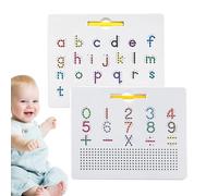Carte de traçage de l'alphabet magnétique - Écriture Panneau de croquis Trace Trace Stick Path | Guide de dessin en couches 2 en 1 Forme de de de de de du