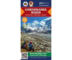 Carte de trekking au Népal - Région de Kanchenjunga (NP101) | Himalayan MapHouse