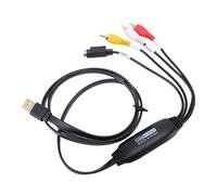 Carte de Vidéo USB Format NTSC/PAL Polyvalence Convertisseur -vidéo pour Réunions en Ligne, Conversion Numérique DVD pour Enregistreur VHS/DVD, Son Stéréo, Câble de 1 M