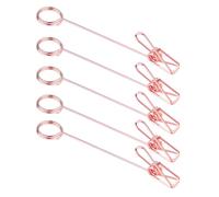 Carte De Visite En Métal Double Face 5 Pièces Avec Clips En Fil Fer Pour Une Gestion Efficace Du Bureau Clip Pour Carte Visite