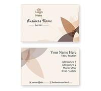 Carte de visite personnalisée avec votre personnalisée Détails Brown invité Card- avant