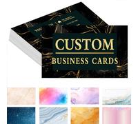 Carte de Visite Personnalisée,Carte Visite Personnalisée, Cartes de Visite Personnalisees Avec Votre Logo/Texte/Photo,Imprime des Deux côtés et Est Imperméable Pour Les Petites Entreprises.