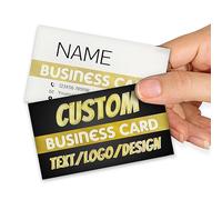 Carte De Visite Personnalisée, Personnalisable Carte Avec Votre Logo/Texte/Photo, Impression Recto Verso | Imperméable, 90X54mm, Personnalisé Petites Entreprises Bureau Cartes Carte De Remerciement