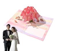 Carte De Voeux 3D - Lettre De Mariage Fait À La Main Keepsake | Ornement Plié Sentimental, Scène De Scène Artistique Décorative Pour Femme Mère Petite Amie Mémoire De Toke