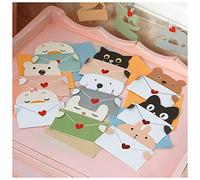 Carte de voeux 8pcs / lot couleur aléatoire dessin animé enveloppe animal enveloppe carte de messages merci cartes anniversaire carte de vacances carte novice générale Carte de voeux anniversaire
