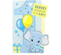 Carte De Voeux - Anniversaire - Bravo ! Aujourd'hui tu as 1 an !