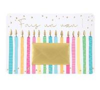 Carte De Voeux - Anniversaire - Fais Un Voeu ! G