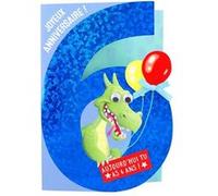 Carte De Voeux - Anniversaire - Joyeux anniversaire ! Aujourd'hui tu as 6 ans !