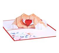 Carte de voeux de Saint Valentin Coeur Bénédiction Écriture Fournitures pour Nouvel An Anniversaire Noël Carte de Saint Valentin Bénédiction