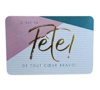 Carte De Voeux - Evénement de la Vie - C'est Ta Fête ! De Tout Coeur Bravo ! G